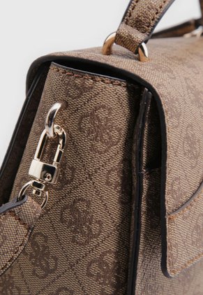 Bolso Café-Marrón-Dorado GUESS Emera Logo
