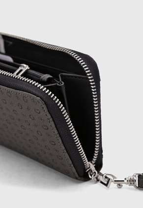 Billetera GUESS Abbas SLG Gris Oscuro