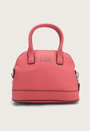 Bolso Manos Libres Coral-Blanco-Plateado GUESS