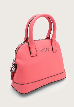 Bolso Manos Libres Coral-Blanco-Plateado GUESS