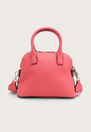 Bolso Manos Libres Coral-Blanco-Plateado GUESS