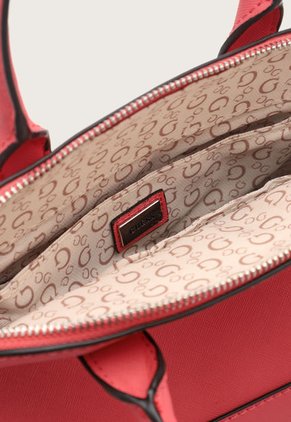 Bolso Manos Libres Coral-Blanco-Plateado GUESS