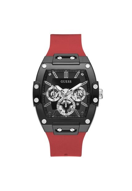 Reloj Guess Hombre Phoenix. Silicona Rojo GW0203G4