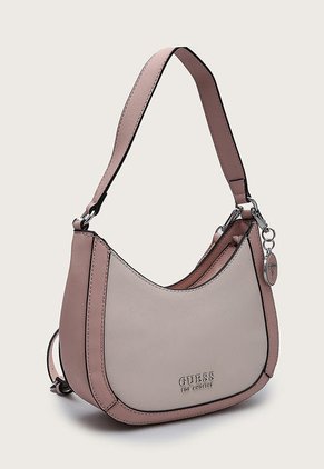 Bolso Manos Libres Palo Rosa-Nude-Plateado GUESS