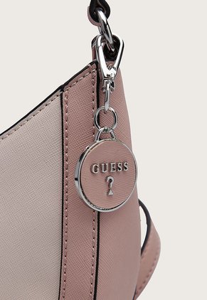 Bolso Manos Libres Palo Rosa-Nude-Plateado GUESS