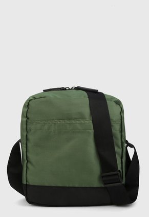 Bolso Manos Libres Verde Oliva-Blanco-Negro GUESS