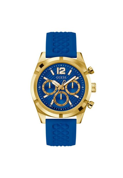 Reloj Guess Hombre Resistance. Silicona Azul GW0729G1