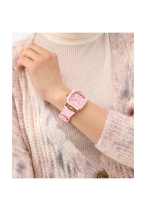 Reloj Guess Mujer Sparkling Pink. Silicona Rosado GW0032L7