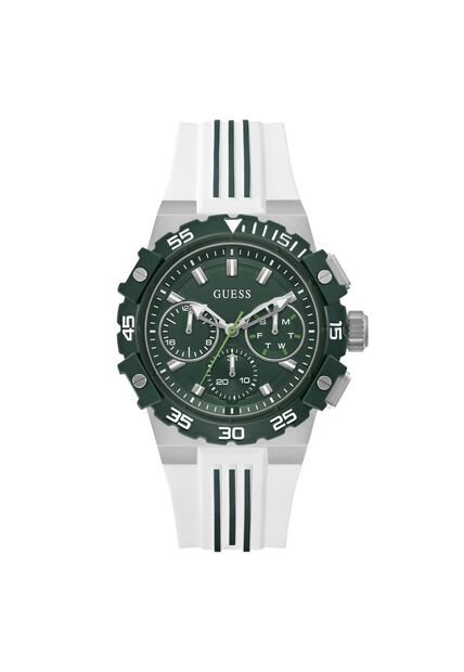Relojes Guess Hombre Fore. Silicona Blanco GW1059G1