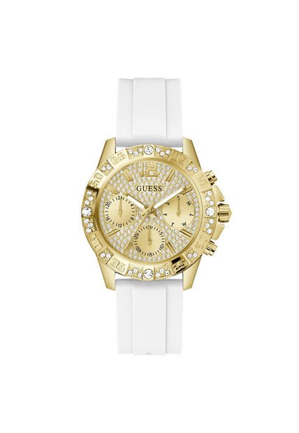 Relojes Guess Mujer Majesty. Silicona Blanco GW0772L3