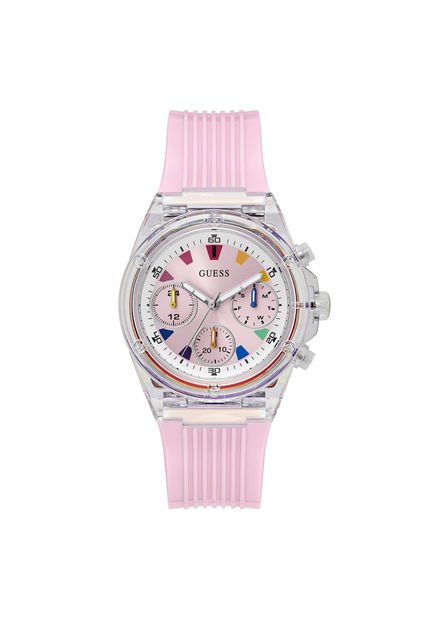 Relojes Guess Mujer ATHENA. Silicona Rosado GW0438L7