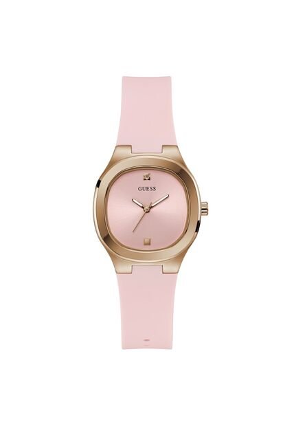 Reloj Guess Mujer Eve. Silicona Rosado GW0658L2