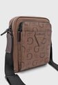 Bolso Manos Libres GUESS Insignia Café de Guess