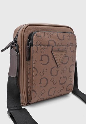 Bolso Manos Libres GUESS Insignia Café
