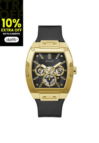 Reloj Guess Hombre Phoenix. Silicona Negro GW0202G1 Guess