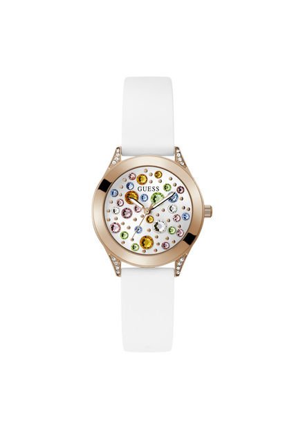 Relojes Guess Mujer Mini Wonderlust. Silicona Blanco GW0678L4