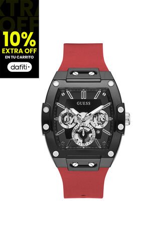 Reloj Guess Hombre Phoenix. Silicona Rojo GW0203G4 Guess