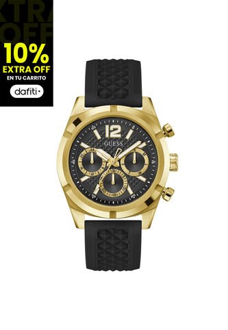 Reloj Guess Hombre Resistance. Silicona Negro GW0729G2 Guess
