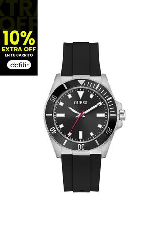 Reloj Guess Hombre Cliff. Silicona Negro GW0969G1 Guess