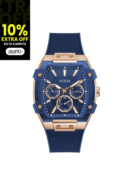 Reloj Guess Hombre Phoenix. Silicona Azul GW0956G4