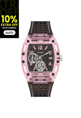 Reloj Guess Hombre Sporting Pink. Silicona Negro GW0032G3 Guess