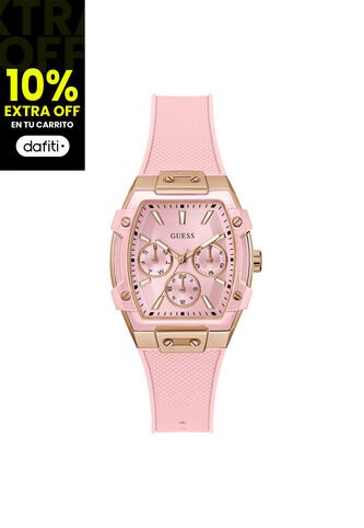 Reloj Guess Mujer Sparkling Pink. Silicona Rosado GW0032L7 Guess