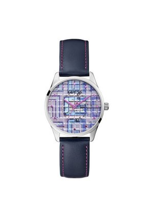 Reloj Guess Mujer Clearly Block. Cuero Azul GW0480L1
