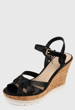 Sandalia Plataforma Negro-Café GUESS