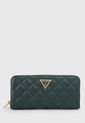 Billetera Verde Oscuro-Dorado GUESS Giully de Guess
