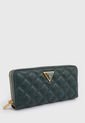 Billetera Verde Oscuro-Dorado GUESS Giully de Guess