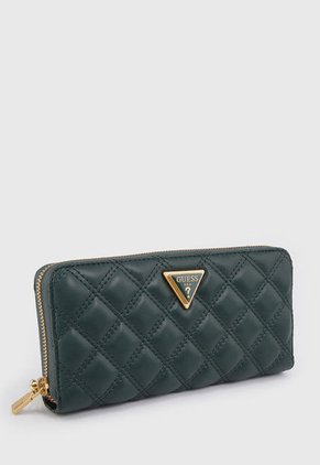 Billetera Verde Oscuro-Dorado GUESS Giully
