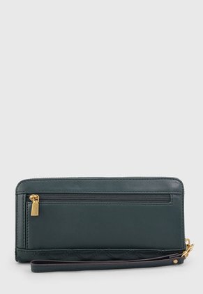 Billetera Verde Oscuro-Dorado GUESS Giully