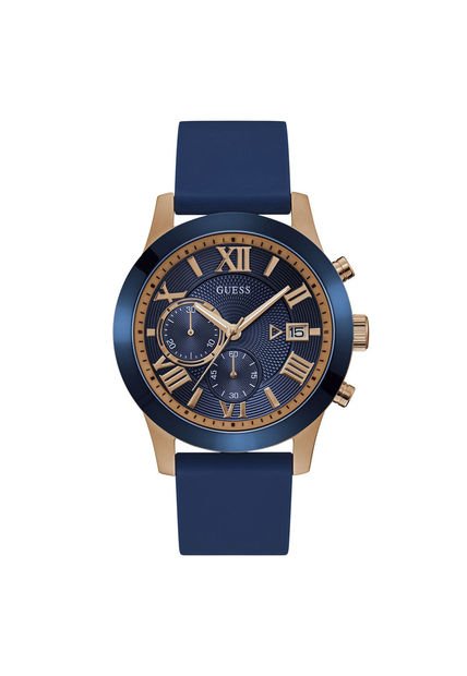 Relojes Guess Hombre Atlas. Silicona Azul W1055G2