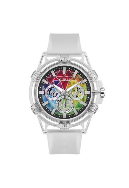 Relojes Guess Hombre King. Silicona Blanco GW0908G3