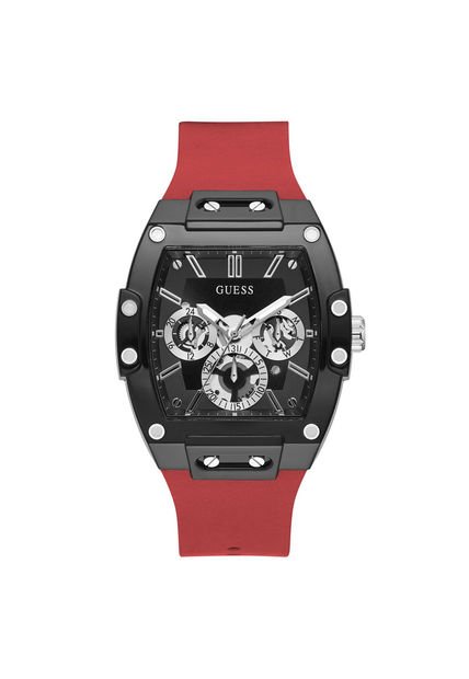 Relojes Guess Hombre Phoenix. Silicona Rojo GW0203G4