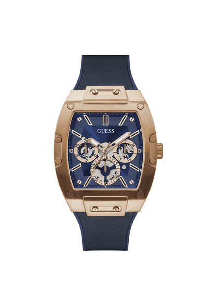 Relojes Guess Hombre Phoenix. Silicona Azul GW0202G4