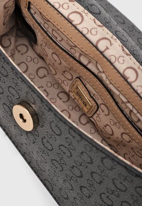 Bolso Gris-Negro-Dorado GUESS