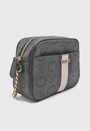 Bolso Manos Libres Gris Oscuro-Beige GUESS