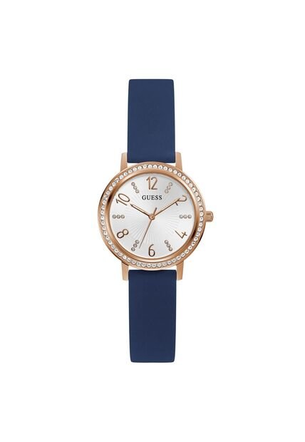 Reloj Guess Mujer Tri Luxe. Silicona Azul GW0591L1