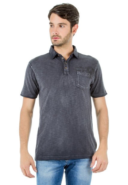 Camiseta Polo Guess Gris Oscuro