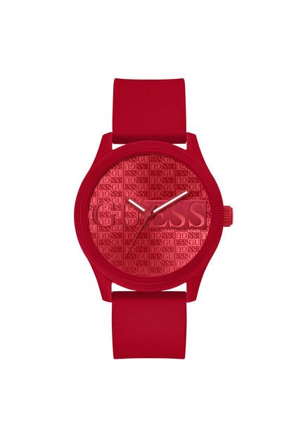 Reloj Guess Hombre Reputation. Silicona Rojo GW0780G2