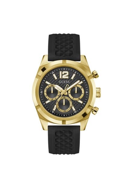 Reloj Guess Hombre Resistance. Silicona Negro GW0729G2