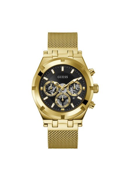 Relojes Guess Hombre CONTINENTAL. Acero Inoxidable Dorado GW0582G2