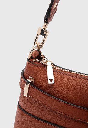 Bolso Manos Libres GUESS Silvye Cognac