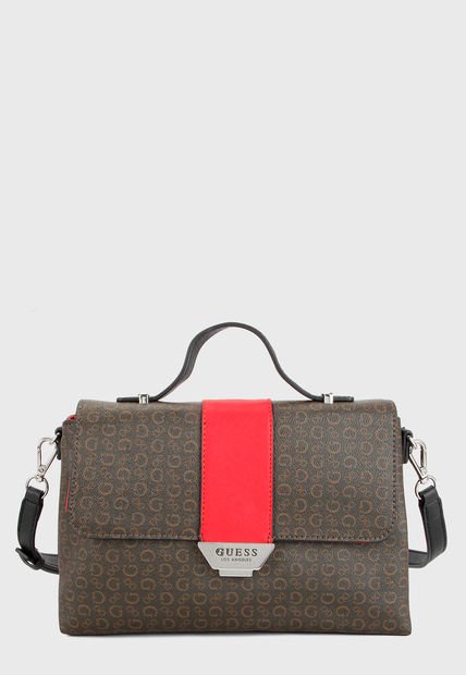 Bolso Café-Rojo GUESS - Compra Ahora | Dafiti Colombia