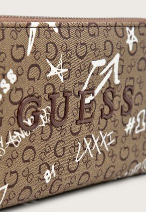 Billetera Marrón-Marfil-Café GUESS