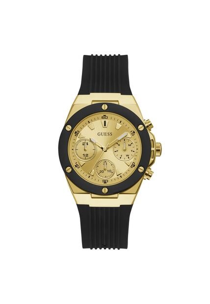 Relojes Guess Mujer Athena. Silicona Negro GW0030L2