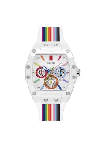 Reloj Guess Hombre Phoenix. Silicona Blanco GW0720G1 Guess