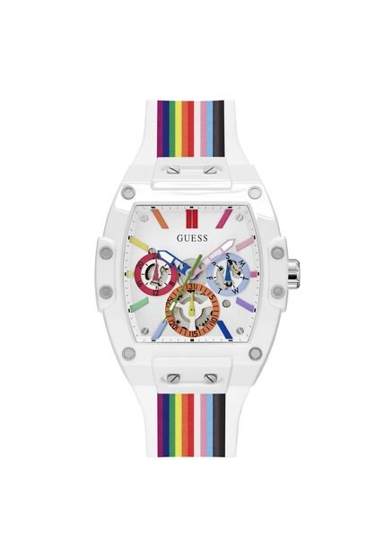 Reloj Guess Hombre Phoenix. Silicona Blanco GW0720G1