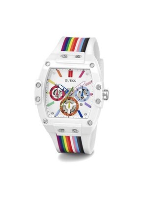 Reloj Guess Hombre Phoenix. Silicona Blanco GW0720G1